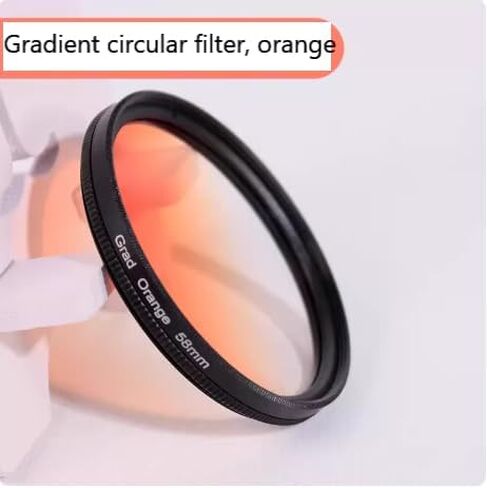 Full - Color Circular Filters (37/40.5/43/ 46/49/52/55/58/62/ 67/72/77/82mm) (Gradient Red/Yellow/Purple/Blue/Grey/Orange/Green + [8-Piece Filter Pouch Included], 72mm) in Kuwait