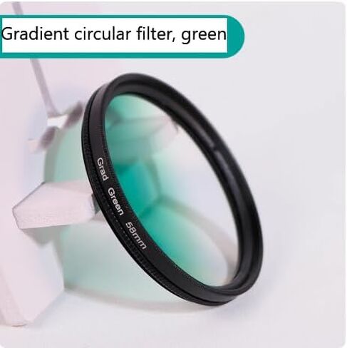 Full - Color Circular Filters (37/40.5/43/ 46/49/52/55/58/62/ 67/72/77/82mm) (Gradient Red/Yellow/Purple/Blue/Grey/Orange/Green + [8-Piece Filter Pouch Included], 72mm) in Kuwait