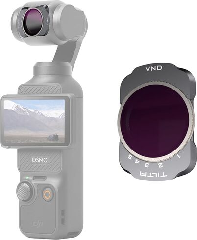 فلتر Tilta Variable ND (ND2-ND32) متوافق مع DJI Osmo Pocket 3 - كثافة محايدة قابلة للتعديل للتحكم في التعرض | أداة مغناطيسية | زجاج بصري فائق النحافة للتصوير في الهواء الطلق in Kuwait