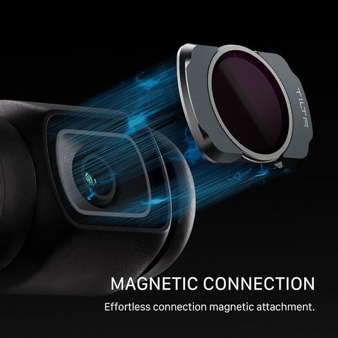 فلتر Tilta Variable ND (ND2-ND32) متوافق مع DJI Osmo Pocket 3 - كثافة محايدة قابلة للتعديل للتحكم في التعرض | أداة مغناطيسية | زجاج بصري فائق النحافة للتصوير في الهواء الطلق in Kuwait