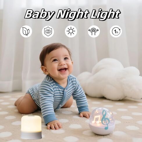 Baby Night Light 3 Colors Egg Light for Nursery Rechargeable Nursery Night Light Small Cordless Table&Bedside Lamp Eye Caring Dimmable LED Touch Night Lamp for Kids, Toddler, Nursing in Saudi Arabia