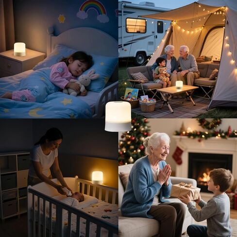 Baby Night Light 3 Colors Egg Light for Nursery Rechargeable Nursery Night Light Small Cordless Table&Bedside Lamp Eye Caring Dimmable LED Touch Night Lamp for Kids, Toddler, Nursing in Saudi Arabia
