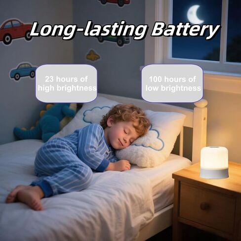 Baby Night Light 3 Colors Egg Light for Nursery Rechargeable Nursery Night Light Small Cordless Table&Bedside Lamp Eye Caring Dimmable LED Touch Night Lamp for Kids, Toddler, Nursing in Saudi Arabia