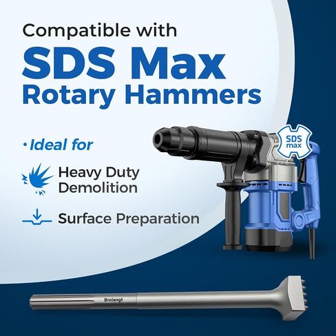 أداة مطرقة بوش SDS Max وقطعة مقاس 11‑7/8 بوصة × 1‑5/8 بوصة رأس مربع مع 25 طرفًا من الكربيد - أداة جلبة لهدم المطرقة الدوارة، وإعداد الخرسانة، والطلاء، وإزالة الملاط، والتخشين، وترميم السطح in Saudi Arabia