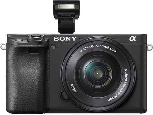 كاميرا Sony a6400 بدون مرآة مع عدسة Sony E PZ 16-50 مم f/3.5-5.6 OSS وE 55-210 مم f/4.5-6.3 OSS + قطعتين ذاكرة 64 جيجابايت + ضوء فيديو LED + ميكروفون + المزيد (حزمة 35 قطعة) (متجددة) in Saudi Arabia