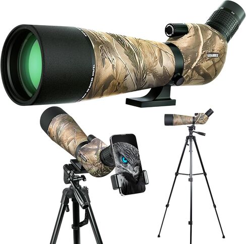 نطاق اكتشاف 25-75x80 للتصويب على الهدف مع حقيبة حمل ثلاثية القوائم مطورة ومنظار محول الهاتف لمشاهدة الطيور، وتمويه عرض الحياة البرية in Kuwait