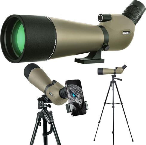نطاق اكتشاف 25-75x80 للتصويب على الهدف مع حقيبة حمل ثلاثية القوائم مطورة ومنظار محول الهاتف لمشاهدة الطيور، وتمويه عرض الحياة البرية in Kuwait
