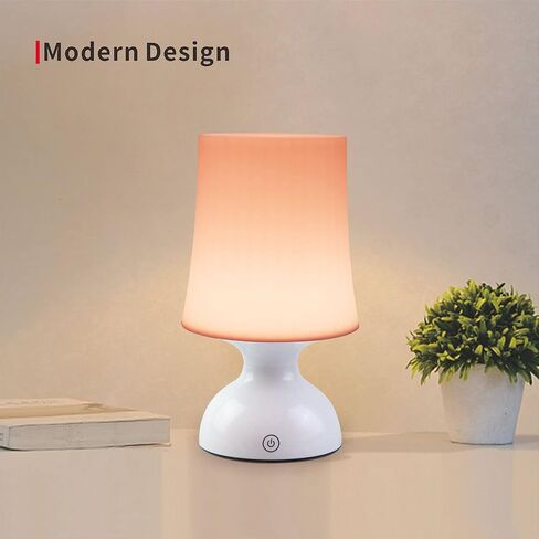 LED Mood Light, Scandinavian Lamp, Battery Powered Night Light, Cordless Night Light, 100% Electrical Safety at Home, Minimalist Table Lamp, Small White Lamp, Gift Ideas in Saudi Arabia