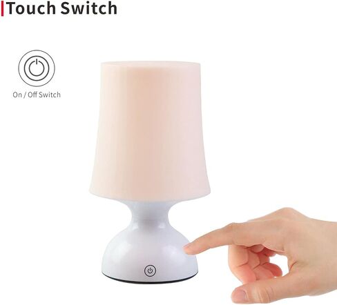 LED Mood Light, Scandinavian Lamp, Battery Powered Night Light, Cordless Night Light, 100% Electrical Safety at Home, Minimalist Table Lamp, Small White Lamp, Gift Ideas in Saudi Arabia