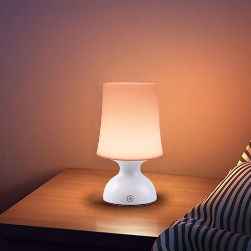 LED Mood Light, Scandinavian Lamp, Battery Powered Night Light, Cordless Night Light, 100% Electrical Safety at Home, Minimalist Table Lamp, Small White Lamp, Gift Ideas in Saudi Arabia
