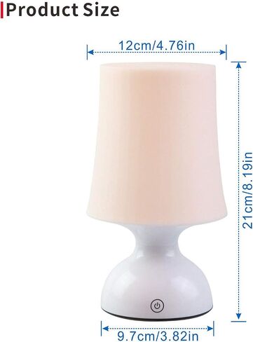 LED Mood Light, Scandinavian Lamp, Battery Powered Night Light, Cordless Night Light, 100% Electrical Safety at Home, Minimalist Table Lamp, Small White Lamp, Gift Ideas in Saudi Arabia