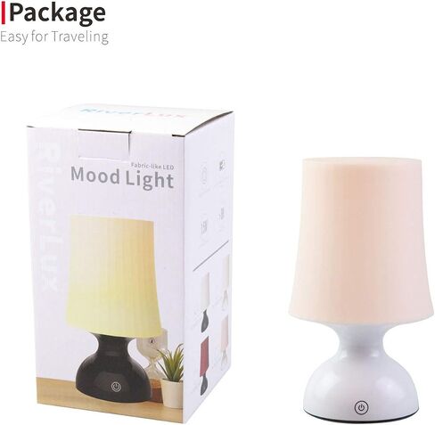 LED Mood Light, Scandinavian Lamp, Battery Powered Night Light, Cordless Night Light, 100% Electrical Safety at Home, Minimalist Table Lamp, Small White Lamp, Gift Ideas in Saudi Arabia