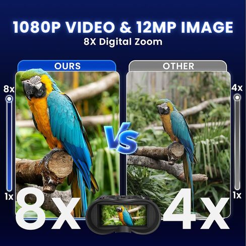 Night Vision Goggles Head Mounted, 1312FT Night Vision Binoculars Compatible with Military Tactical Helmet, Infrared Long Focus 8X Digital Zoom/32GB SD Card, black in Kuwait