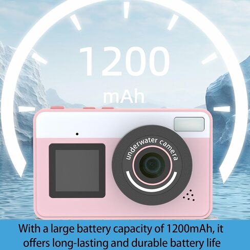 Digital Camera 32GB Memory Expansion IP68 Underwater 48MP 18X Zooming Build-in1200mAh Battery for Diving Travel in Saudi Arabia