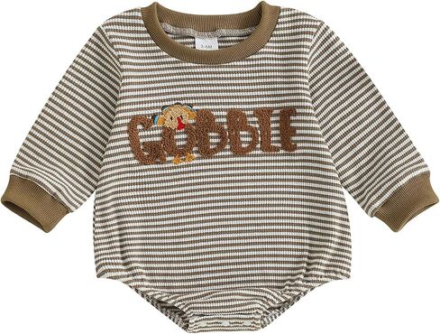 VISGOGO My Rolls Are Homemade Onesie Baby Girl Boy Thanksgiving Romper Letter Embroidery Long Sleeve Fall Winter Jumpsuit in Saudi Arabia