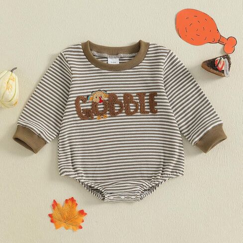 VISGOGO My Rolls Are Homemade Onesie Baby Girl Boy Thanksgiving Romper Letter Embroidery Long Sleeve Fall Winter Jumpsuit in Saudi Arabia
