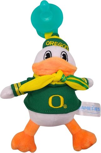 Gamezies Baby Boy and Girl Silicone The Oregon Duck، لهاية جامعة أوريغون مع تميمة جامعية قابلة للإزالة، لعبة قطيفة قابلة للغسل تم اختبارها من قبل CPSIA، خالية من BPA من 0 إلى 6 أشهر in Kuwait