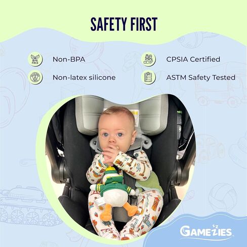 Gamezies Baby Boy and Girl Silicone The Oregon Duck، لهاية جامعة أوريغون مع تميمة جامعية قابلة للإزالة، لعبة قطيفة قابلة للغسل تم اختبارها من قبل CPSIA، خالية من BPA من 0 إلى 6 أشهر in Kuwait