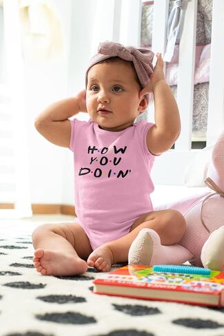 Pop Threads How You Doin Quote Funny 90s Retro Infant Baby Boy Girl Bodysuit in Saudi Arabia