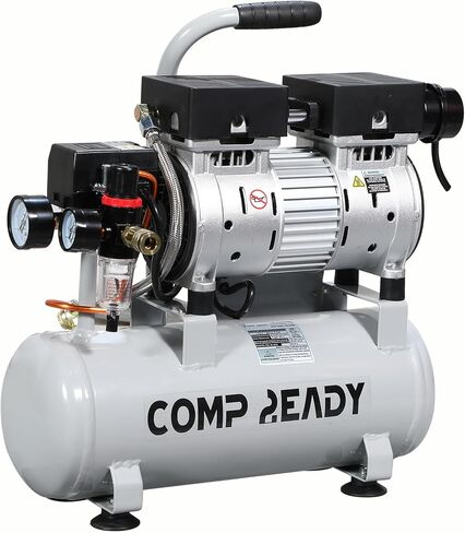 ضاغط هواء محمول سعة 2 جالون 0.75 حصان 1.7 CFM@90PSI 60 ديسيبل ضاغط هواء فائق الهدوء وخالي من الزيت مثالي لنفخ الإطارات بالهواء المضغوط أداة رش الطلاء in Kuwait