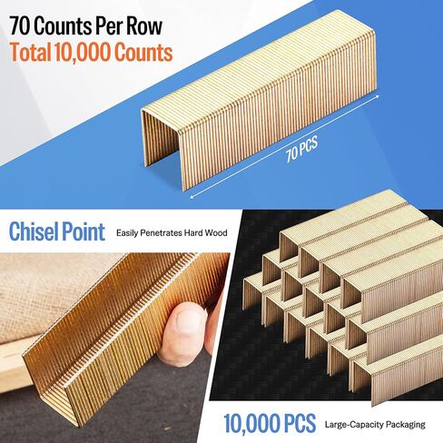 Meite 16 Gauge Wide Crown Staples ، 1 1/2 بوصة 16 GA طول الأسلاك الثقيلة ذات الطابع الدباني للبناء المجلفن من أجل MEITE PW2638-L CROWN PUNS (10،000 pcs) (1 inch-26.4 mm) in Saudi Arabia