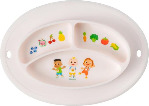 CoComelon Silicone Bibs for Babies with Adjustable Neck - Durable Baby Silicone Bibs - Baby Bib with Food Catcher Pouch for Mess-Free Meal Time - Baby Led Weaning for Boys and Girls in Saudi Arabia