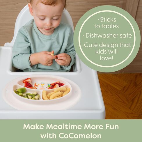 CoComelon Silicone Bibs for Babies with Adjustable Neck - Durable Baby Silicone Bibs - Baby Bib with Food Catcher Pouch for Mess-Free Meal Time - Baby Led Weaning for Boys and Girls in Saudi Arabia