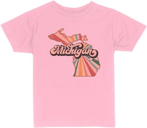 Retro Michigan Toddler Kids T-Shirt in Saudi Arabia