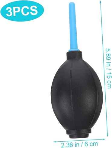 3pcs Air Blower Dust Cleaner Ergonomic Squeeze Pump for Camera Sensor Lens Filter Cleaning Portable Lightweight Dust Remover in Saudi Arabia