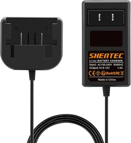 Shentec 10.8V-12V Lithium Battery Charger Compatible with Black&Decker LBXR1512 Battery Drill Tool BDCD112 BDCDD12C BLA12L-0608-1 Portable Charger in Saudi Arabia