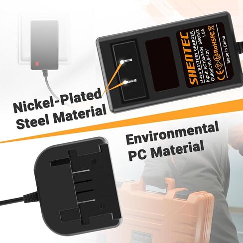 Shentec 10.8V-12V Lithium Battery Charger Compatible with Black&Decker LBXR1512 Battery Drill Tool BDCD112 BDCDD12C BLA12L-0608-1 Portable Charger in Saudi Arabia