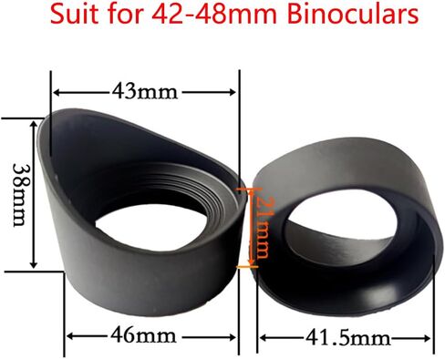 2 قطعة 42-48 مللي متر مناظير العين الكؤوس المطاط المجهر العدسة العين الدروع الحرس 10X42 8X42 10X50 مناسبة in Kuwait
