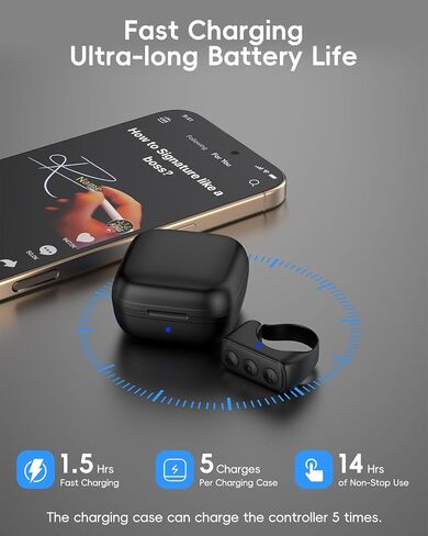 TikTok Scrolling Ring Remote لأجهزة iPhone/iPad/Android، مشغل صفحة بلوتوث لتطبيق Kindle، جهاز تحكم عن بعد لاسلكي لـ TikTok، الكاميرا ومغلاق الفيديو للهواتف والأجهزة اللوحية in Kuwait