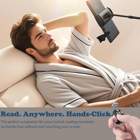 أداة تحويل الصفحة عن بعد لـ Kindle، أجهزة التحكم عن بعد في كاميرا الفيديو لأجهزة TikTok اللوحية دون لمس شاشتك، أداة النقر 2 في 1 متوافقة مع iPhone وKobo وiPad وAndroid، هدية مثالية in Saudi Arabia