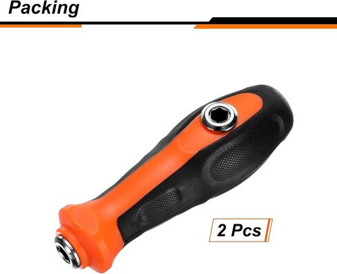 HARFINGTON 2pcs 1/4" Hex Screwdriver Bit Holder Handle 6.35mm Hex 110mm Length Non-slip Nut Bit Driver Handle in Saudi Arabia