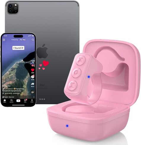 TikTok Scrolling Ring Remote for iPhone/iPad/Android, Bluetooth Page Turner for Kindle App, Wireless Remote Control for TikTok, Camera & Video Shutter for Phones and Tablets in Saudi Arabia