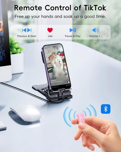 TikTok Scrolling Ring Remote for iPhone/iPad/Android, Bluetooth Page Turner for Kindle App, Wireless Remote Control for TikTok, Camera & Video Shutter for Phones and Tablets in Saudi Arabia