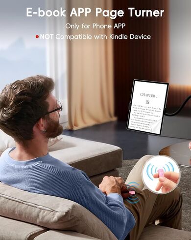TikTok Scrolling Ring Remote for iPhone/iPad/Android, Bluetooth Page Turner for Kindle App, Wireless Remote Control for TikTok, Camera & Video Shutter for Phones and Tablets in Saudi Arabia