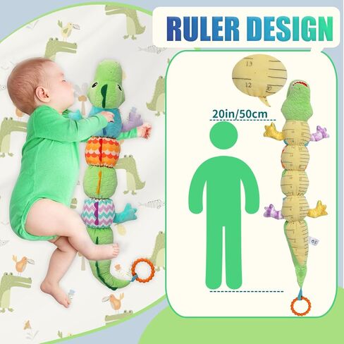 Baby Sensory Toy 0-6 Month Musical Pink Crocodile Plush Toy for Infant 0-3-6 Months Rattles with rustling Sounds and Tummy time Sensory Toys Baby Shower Birthday Gifts in Saudi Arabia