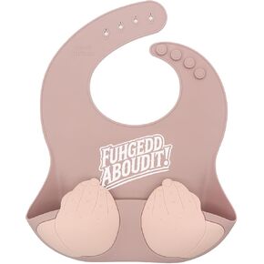 Teasin' Teethers Funny Italian Silicone Baby Bib with Pocket Food Catcher for Toddlers and Infants Funny Baby Bib Gift in Saudi Arabia