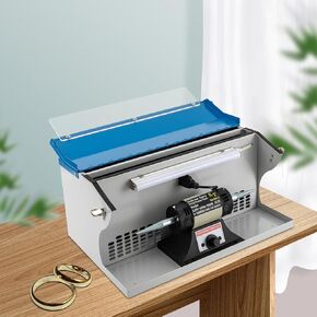 500W Jewelry Bench Polisher, 110V 1/2 HP Benchtop Polishing Buffing Machine Adjustable Variable Speed Polishing Buffing Machine Buffer Grinder Dust Collector with Light for Polishing Aluminum Chrome in Saudi Arabia