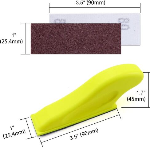 3.5"x1" Micro Detail Sander Kit for Tight Spaces Crafts with 70 PCS 40-600 Grit Sandpaper Wood Finishing DIY Polishing Tool in Saudi Arabia