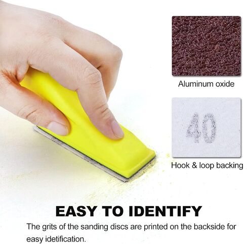 3.5"x1" Micro Detail Sander Kit for Tight Spaces Crafts with 70 PCS 40-600 Grit Sandpaper Wood Finishing DIY Polishing Tool in Saudi Arabia