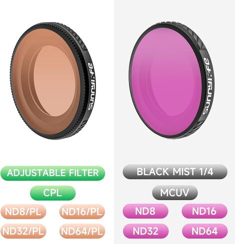 Lens Filters Set for DJI Osmo Nano, Camera Accessories Lens Filter Kit (1/4 Black Soft) in Saudi Arabia