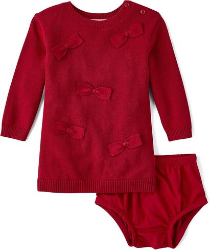 The Children's Place baby-girls And Newborn Long Sleeve Sweater Dress and Diaper Cover Set in Saudi Arabia