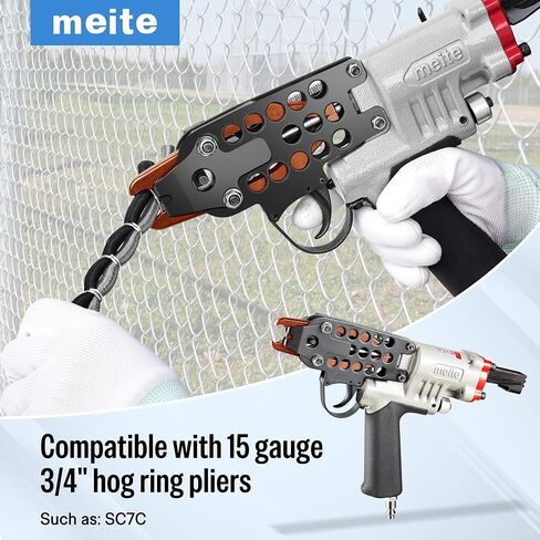 meite 15 Gauge 3/4" Hog Rings, Galvanized Hog Ring Staples for SC7C, SC7C-I2 Hog Ring Stapler, C Ring Staples for Mattress Springs, Seat Assembly, Wire Cages (10,000 Counts) in Kuwait