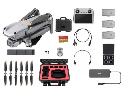 DJI Air 2S Fly More Pro Vlogger Combo with DJI RC, Drone with 3-Axis Gimbal Camera, 5.4K Video, 1-Inch CMOS Sensor, 4 Directions of Obstacle Sensing, 31 Mins Flight Time, 12km 1080p Video Transmission, Two Extra Batteries in Saudi Arabia
