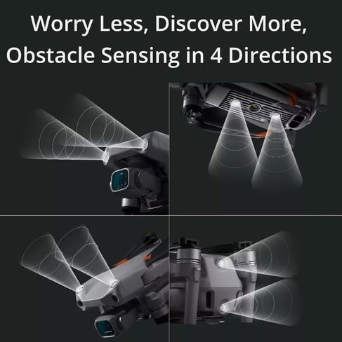 DJI Air 2S Fly More Pro Vlogger Combo with DJI RC, Drone with 3-Axis Gimbal Camera, 5.4K Video, 1-Inch CMOS Sensor, 4 Directions of Obstacle Sensing, 31 Mins Flight Time, 12km 1080p Video Transmission, Two Extra Batteries in Saudi Arabia