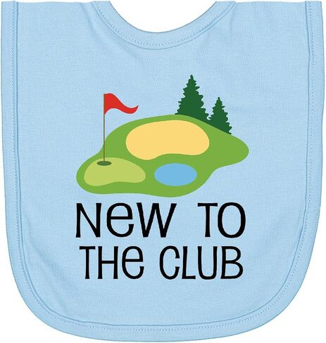 inktastic Baby Golfing New To the Club Newborn Bib in Saudi Arabia