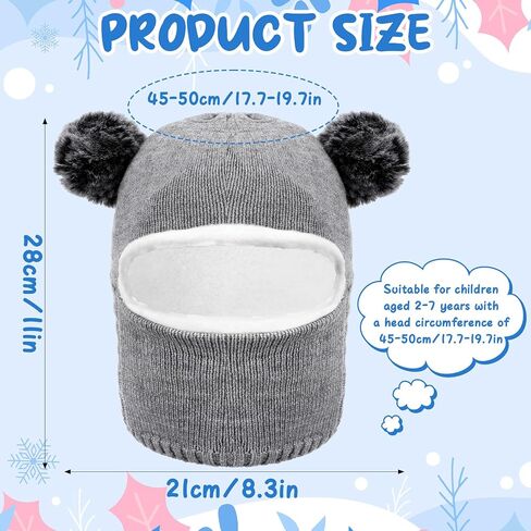 Baby Winter Hat Scarf Set, Soft Warm Toddler Beanie with Velvet Lining Neck Warmer, Cute Pom Girls Boys Kids Knit Hat for Cold Weather, Baby Winter Essentials 6-12 Months in Saudi Arabia